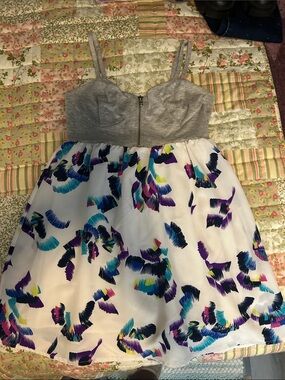 Mink Pink Bustier Top Floral Print Skater Dress